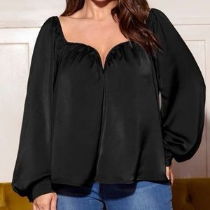 Black New Flowy Top